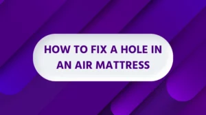 Fix a hole in a mattress banner