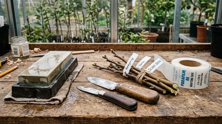 Illustrated grafting knife blade and handling comparison
