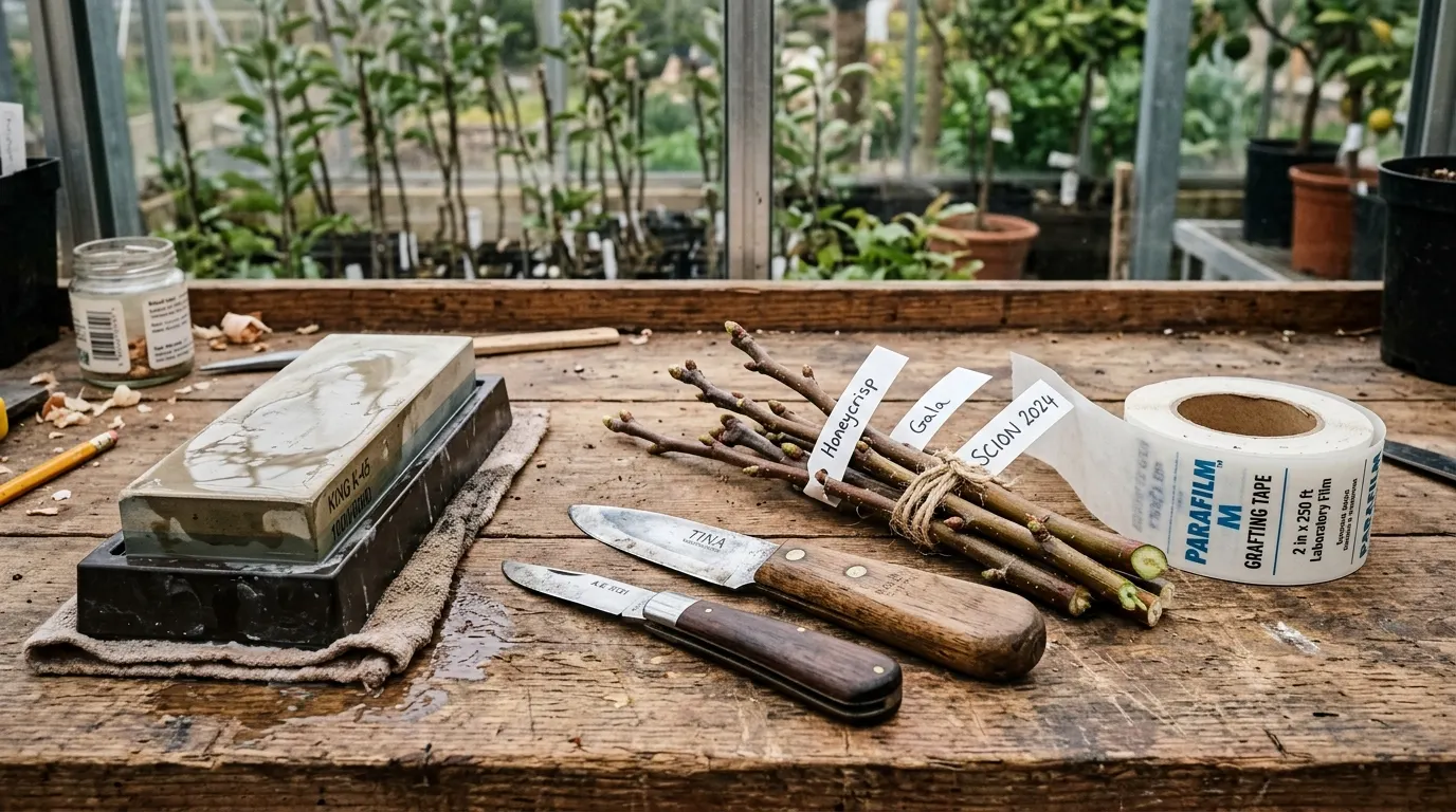 Grafting knife blade-geometry guide illustration